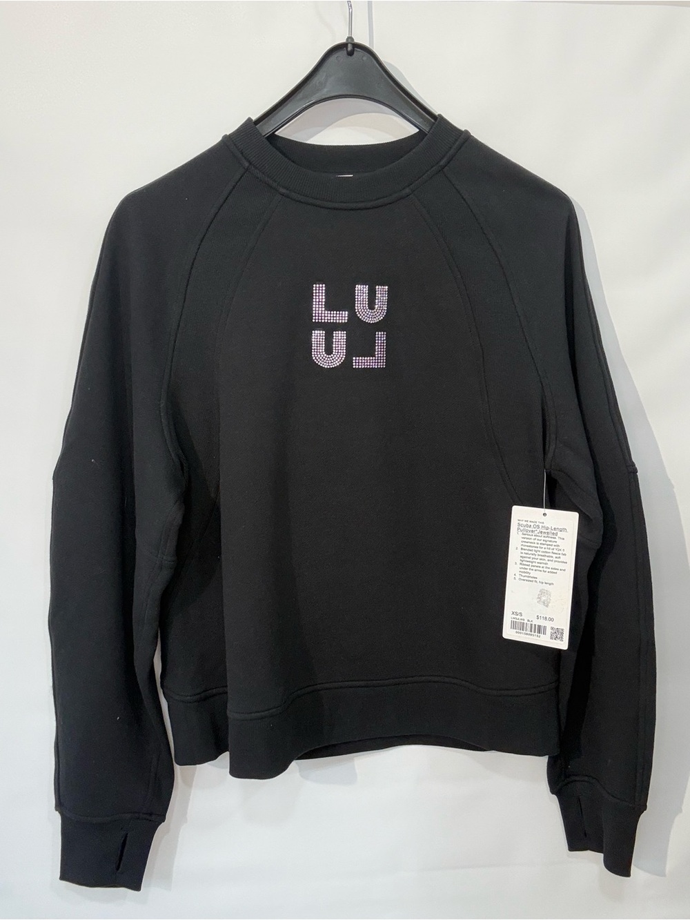 lululemon scuba OS hip length pull over *jeweled blk